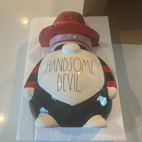 Rae Dunn Kitchen Gnome Artisan Collection Handsome Devil Cookie Jar Canister NEW - Picture 10 of 13